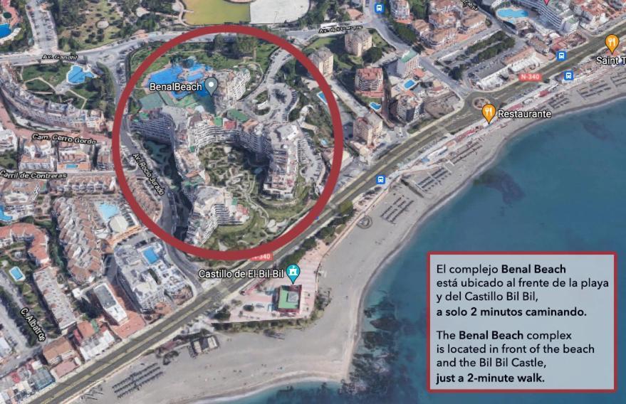 Benal beach suite, estudio con parque acuático y vistas al mar. Benalmádena Esterno foto