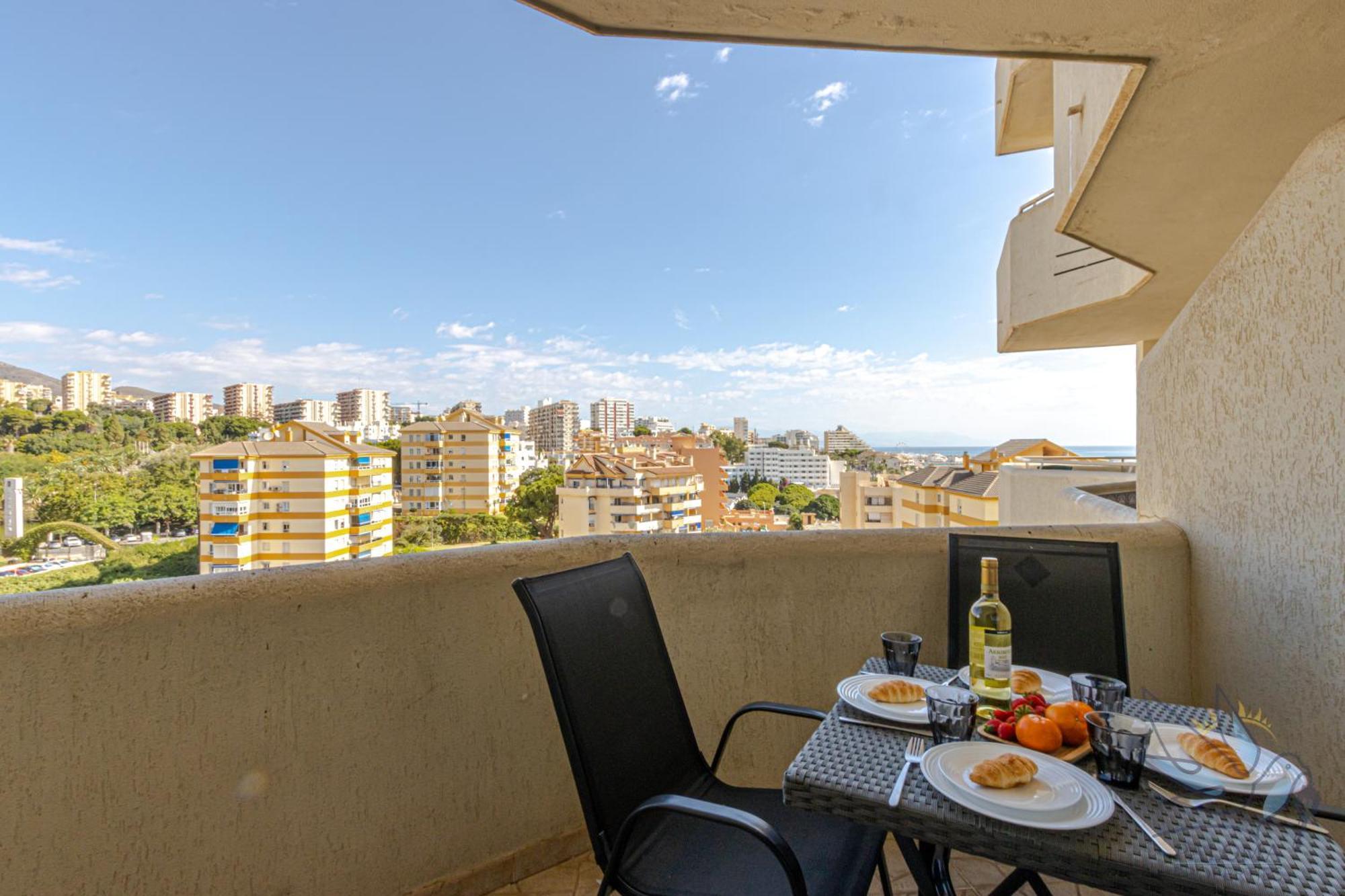 Benal beach suite, estudio con parque acuático y vistas al mar. Benalmádena Esterno foto