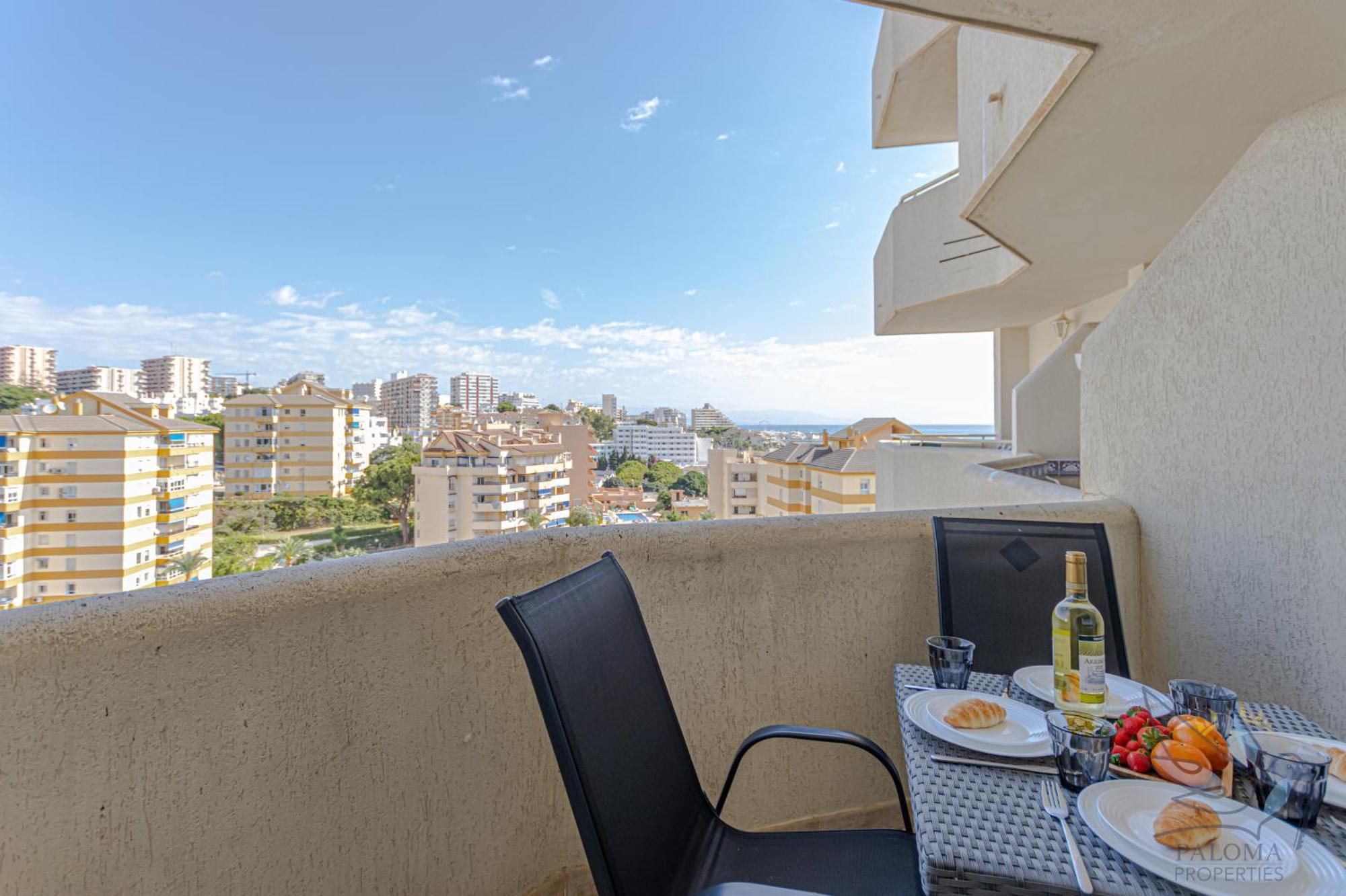 Benal beach suite, estudio con parque acuático y vistas al mar. Benalmádena Esterno foto